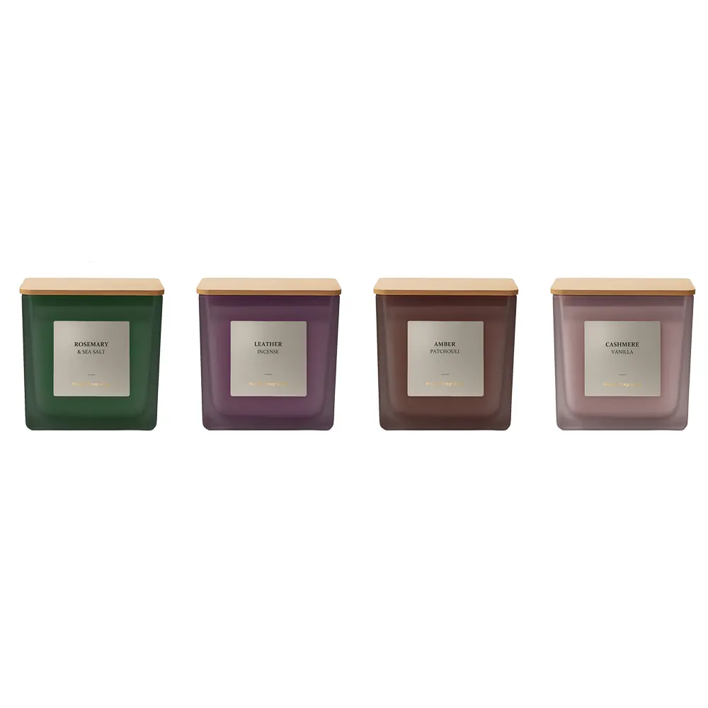 NEW GALAXY Ароматиз. свеча, 150 гр Rosemary & Sea Salt, Leather Incen., Amber Patch, Cashmere Vanill - #1