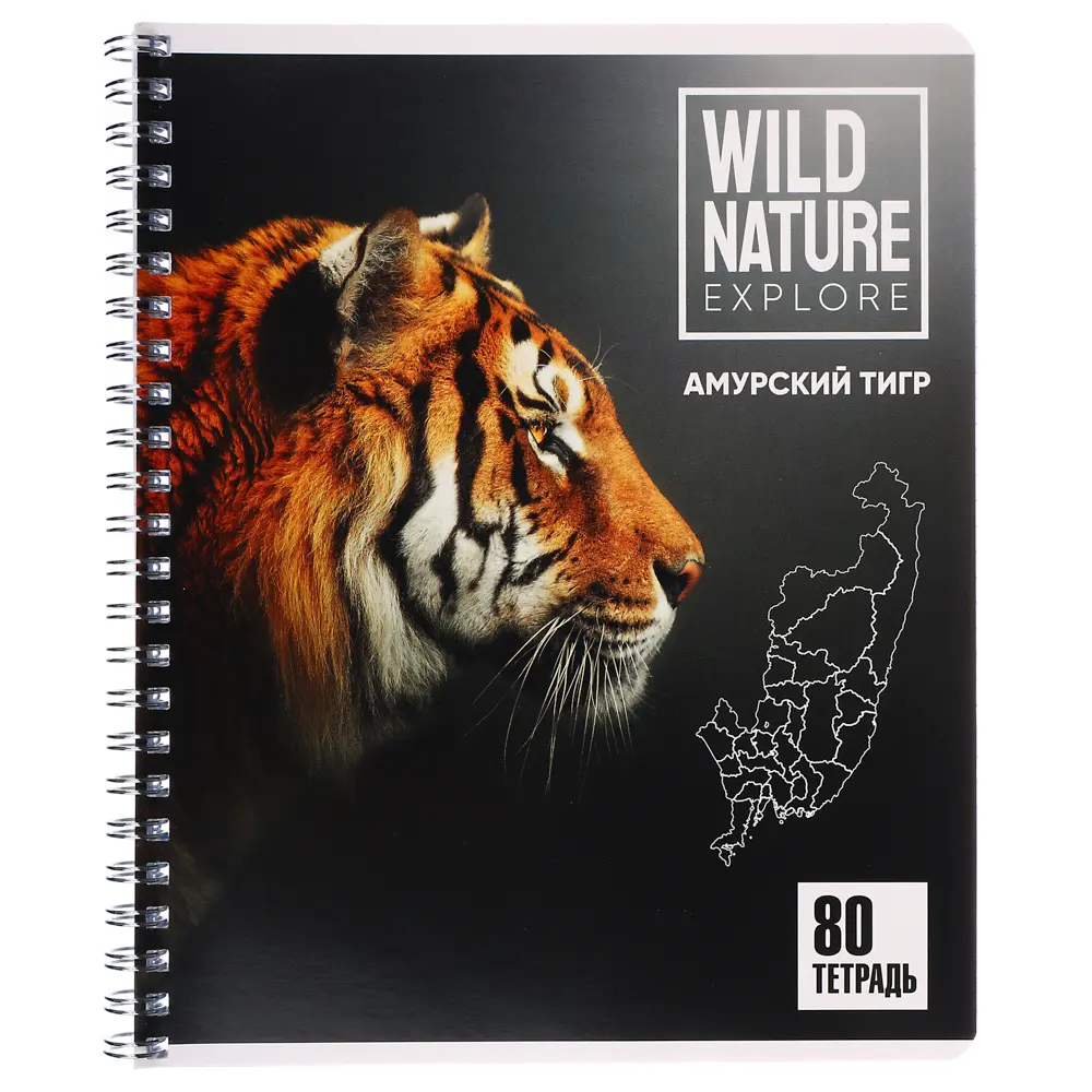 Тетрадь 80л. ClipStudio А5, в клетку, БЕЛЫЕ ЛИСТЫ, обл.картон, на спирали - #9