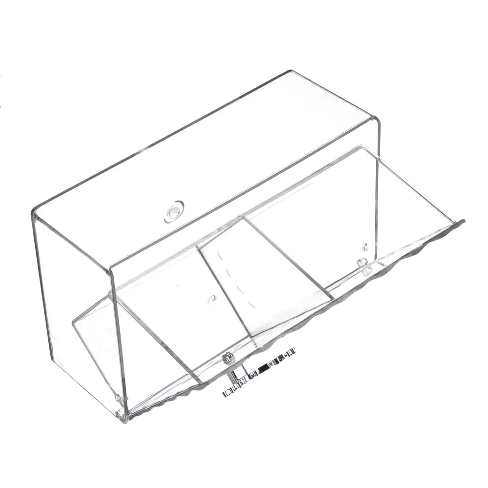 ЮНИLOOK Полка косметическая настенная, 2 отделения, 17,3х6,5х10,3см, PS, прозрачный, ВЗ24-38 - #3