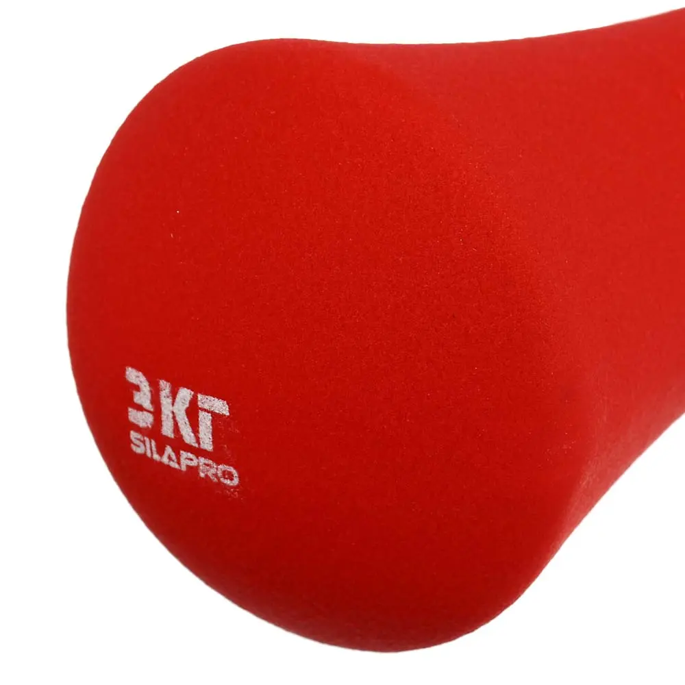 SILAPRO Гантель в форме кости 3кг (+-100гр) , металл, неопреновое покрытие - #2