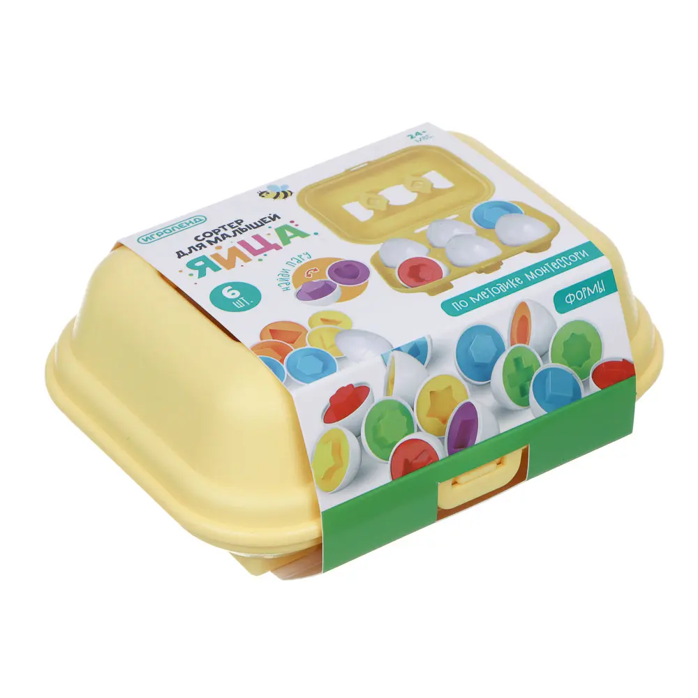 Сортер для малышей "Яйца", ИГРОЛЕНД, 6 яиц, ABS, PP - #3