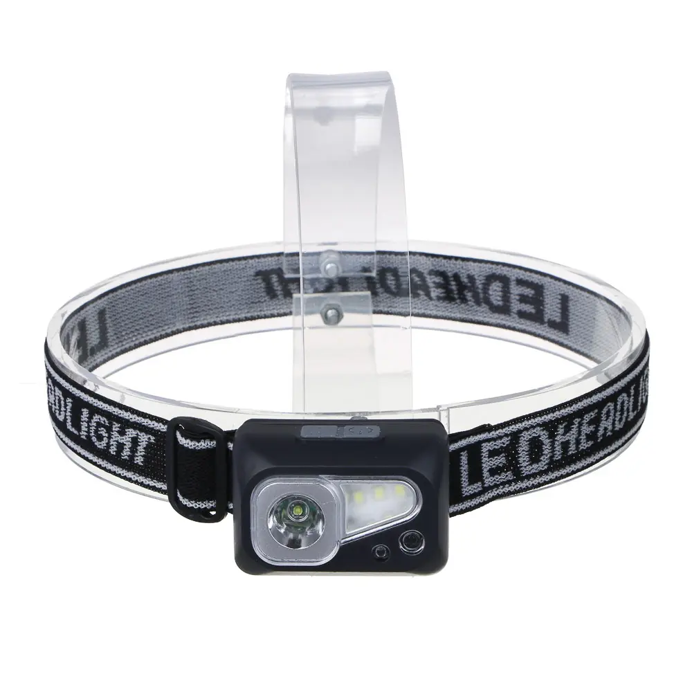 Фонарь налобный тм ЕРМАК, сенсорный, XPE LED + 3 SMD, 6 режимов, 500мАч, зарядка Type C, 57х29х38 мм - #2