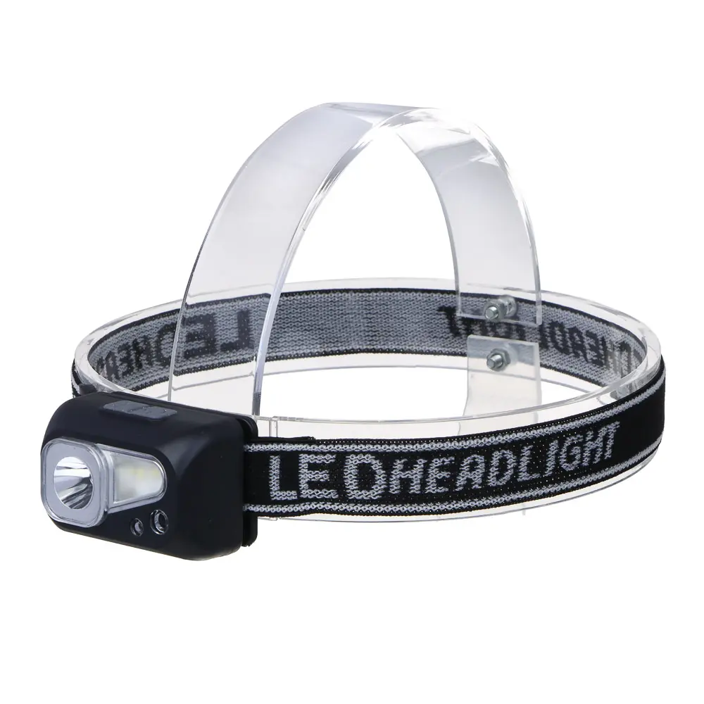 Фонарь налобный тм ЕРМАК, сенсорный, XPE LED + 3 SMD, 6 режимов, 500мАч, зарядка Type C, 57х29х38 мм - #3