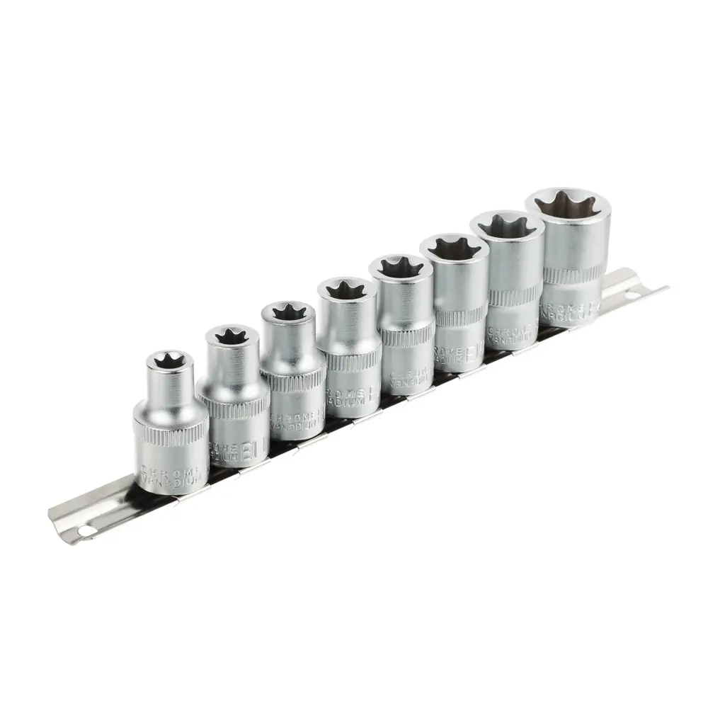ЕРМАК Набор головок, 8 предм., "TORX" 1/2" E10-E11-E12-E14-E16-E18-E20-E24 - #1
