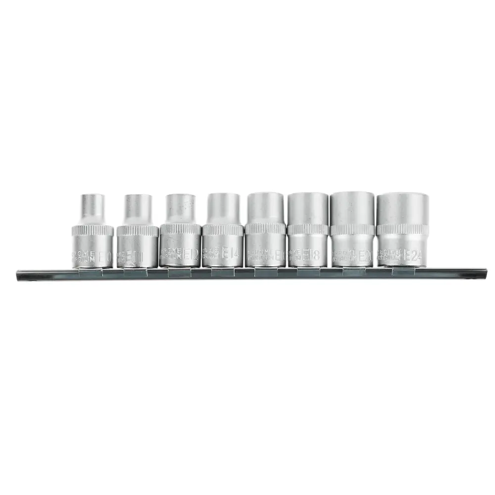 ЕРМАК Набор головок, 8 предм., "TORX" 1/2" E10-E11-E12-E14-E16-E18-E20-E24 - #2