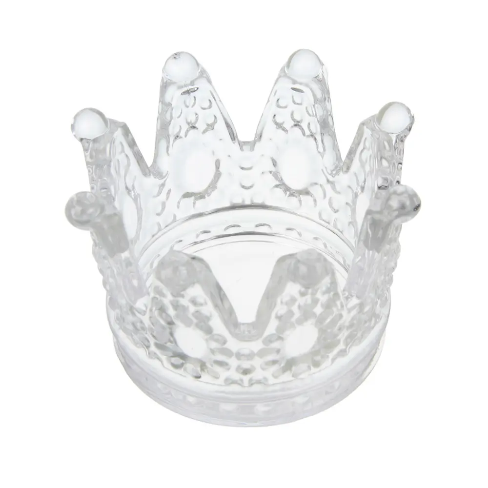 Подсвечник тм LADECOR "Корона" стеклянный, 6х6x5 см - #2