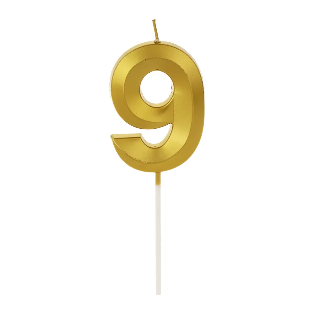 Свеча для торта тм Fntastic 7 см, в форме цифр (9), парафин - #1