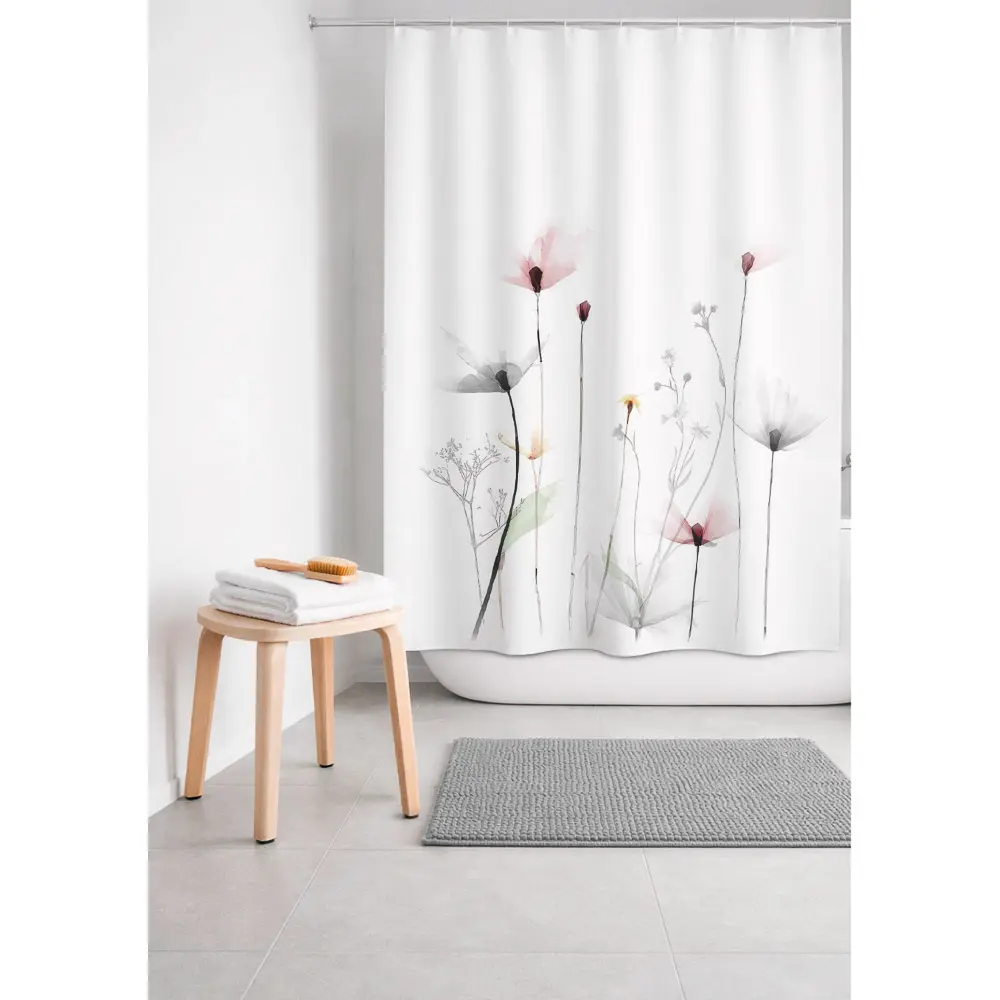Штора для ванной тм VETTA Акварель, 180х180см, полиэстер, пластик, 2 дизайна - #2