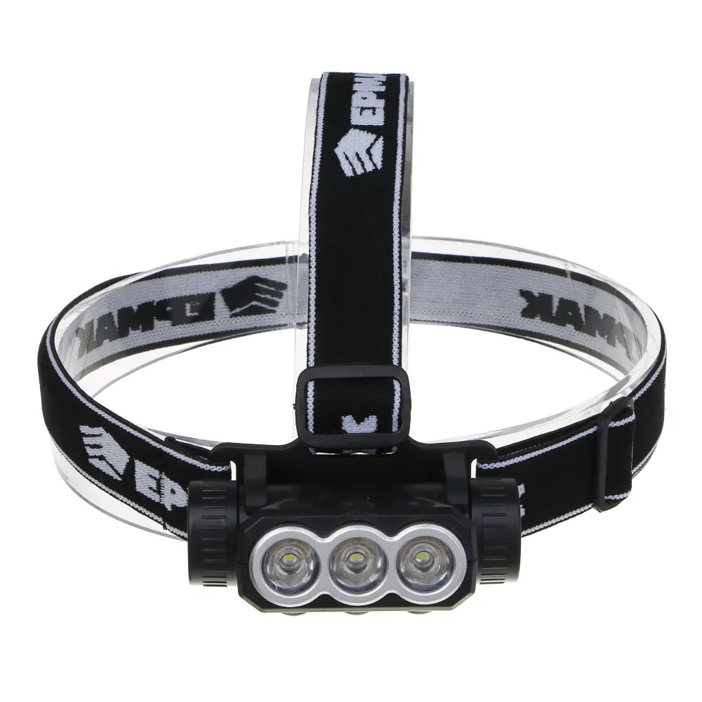 Фонарь налобный тм ЕРМАК, 3 LED, 1200мАч, 3 режима, 8,3х3,8х5,4см, USB кабель, пластик - #2