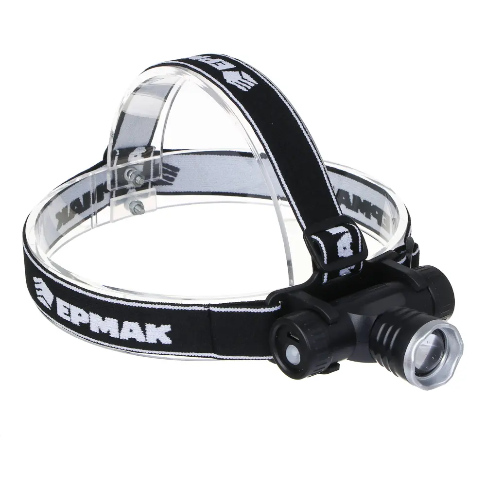 Фонарь налобный тм ЕРМАК, CREE XPE LED, 4 режима, 1200мАч, 8,3х3,8х7,3см, USB кабель, пластик - #1