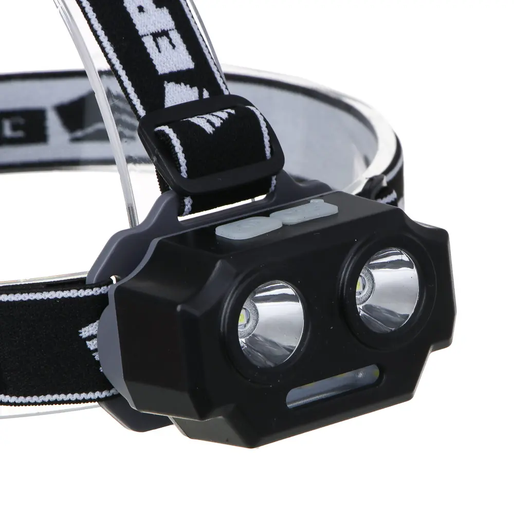 Фонарь налобный тм ЕРМАК, 2 P30 LED +3 SMD, 5 режимов, 1200мАч, 7,2х4,8х4см, USB кабель, пластик - #5