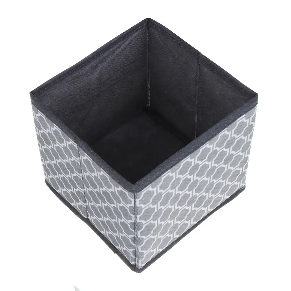 Кофр для хранения тм VETTA Орнами, 14x14x13см, полипропилен, цвет серый - #4