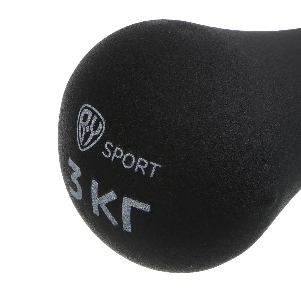 Гантель в форме кости 3кг (+- 100 гр) тм BY SPORT, металл, неопреновое покрытие - #3
