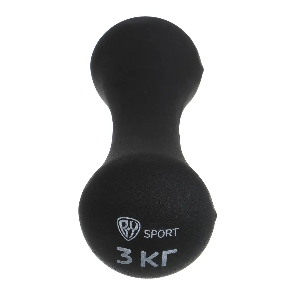 Гантель в форме кости 3кг (+- 100 гр) тм BY SPORT, металл, неопреновое покрытие - #4