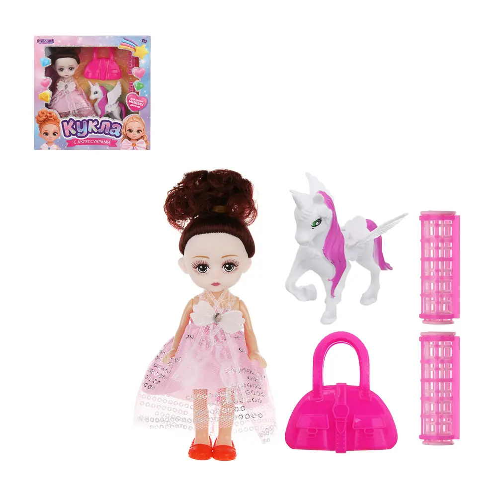 Кукла шарнирная 15 см с акс., PP, PVC, ABS, тм ИГРОЛЕНД - #1