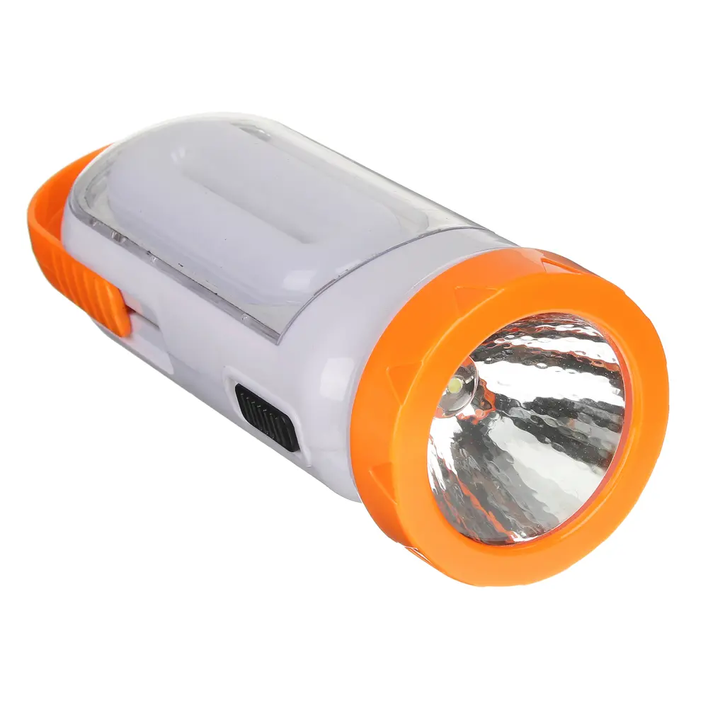 Фонарь 2-в-1 тм ЕРМАК, аккумуляторный, 17+0,5Вт LED, шнур 220В, солнечн.батарея, пластик, 14,5x5,5см - #3