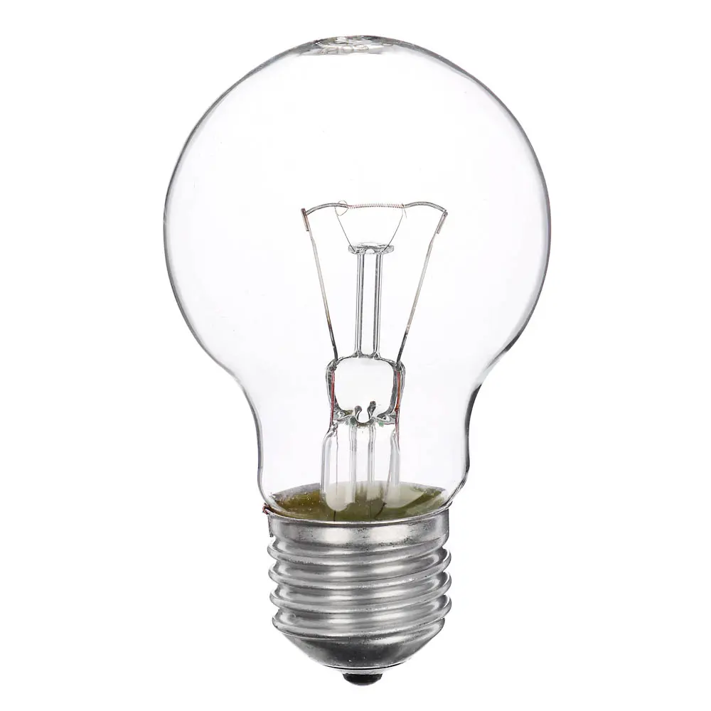 Лампа накаливания с прозрачной колбой Camelion, 60/A/CL/E27/G, ЛОН, ГОФРА, Б230-60-6 - #1