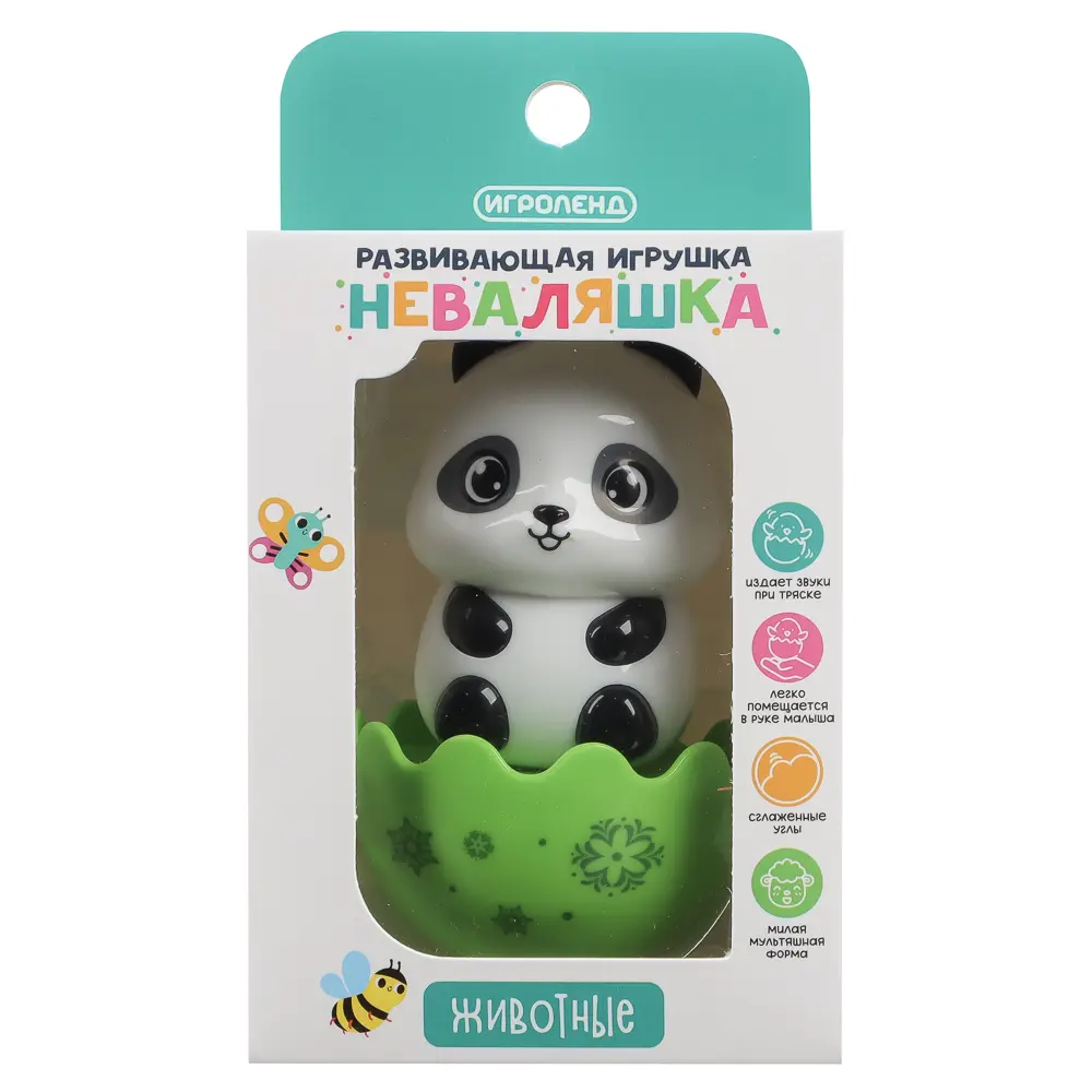Развивающая игрушка Неваляшка "Животные", ИГРОЛЕНД, ABS - #5