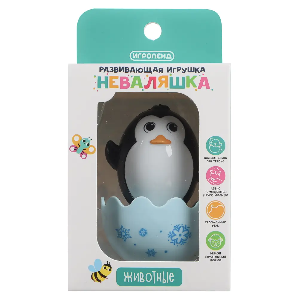 Развивающая игрушка Неваляшка "Животные", ИГРОЛЕНД, ABS - #9