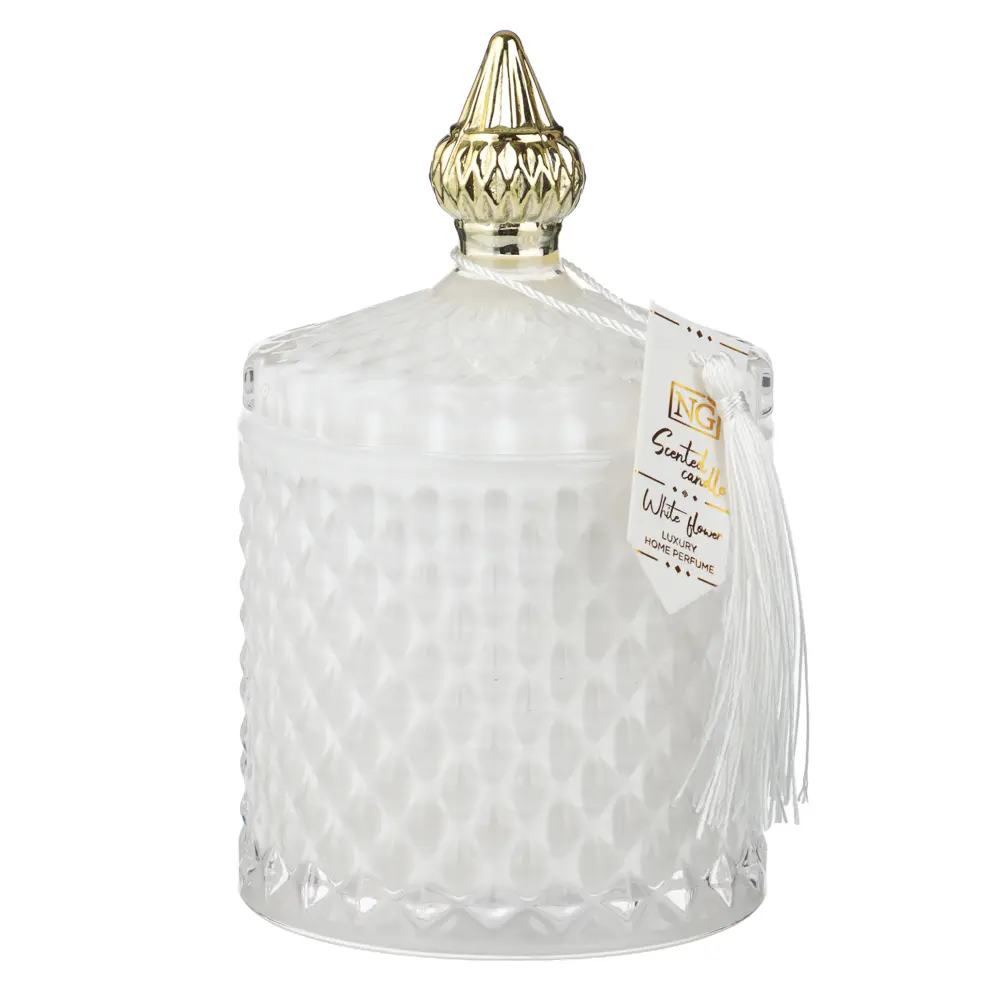 NEW GALAXY Свеча ароматизированная Blaсk&White 160гр. wood sage, white flower, bluebell, pear - #2