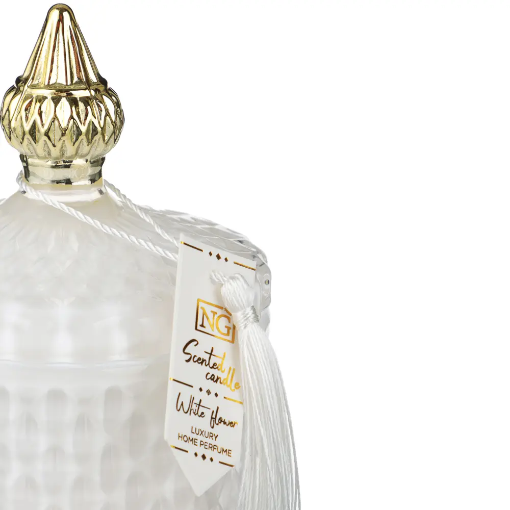 NEW GALAXY Свеча ароматизированная Blaсk&White 160гр. wood sage, white flower, bluebell, pear - #3
