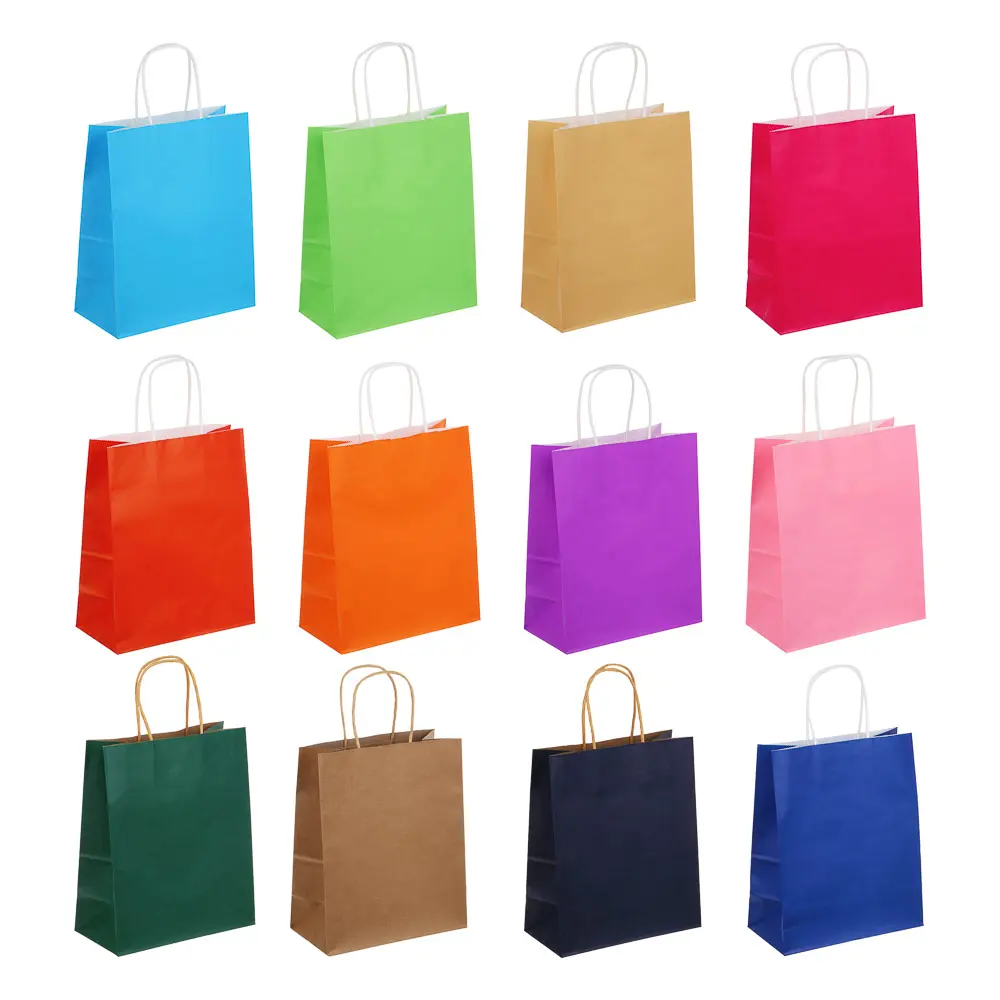 Пакет подарочный бумажный тм LADECOR, однотонный, ML 27x22x11 см, 12 цветов - #1