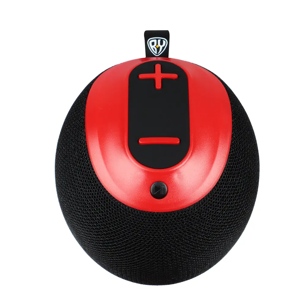 Колонка беспроводная BY Sphere, 5 Вт, 1200мАч, БТ5.0, USB, Micro-SD, AUX, красный - #1