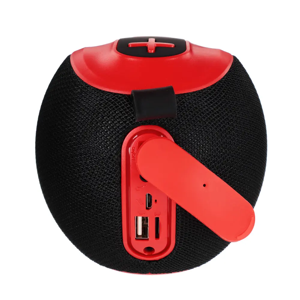 Колонка беспроводная BY Sphere, 5 Вт, 1200мАч, БТ5.0, USB, Micro-SD, AUX, красный - #4