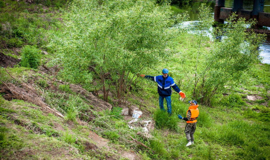 В Бугуруслане активисты расчистили берега реки Большой Кинель