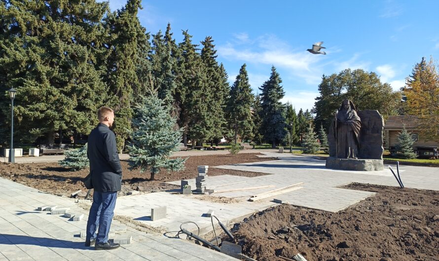 В Бугуруслане завершаются работы по обустройству сухого фонтана