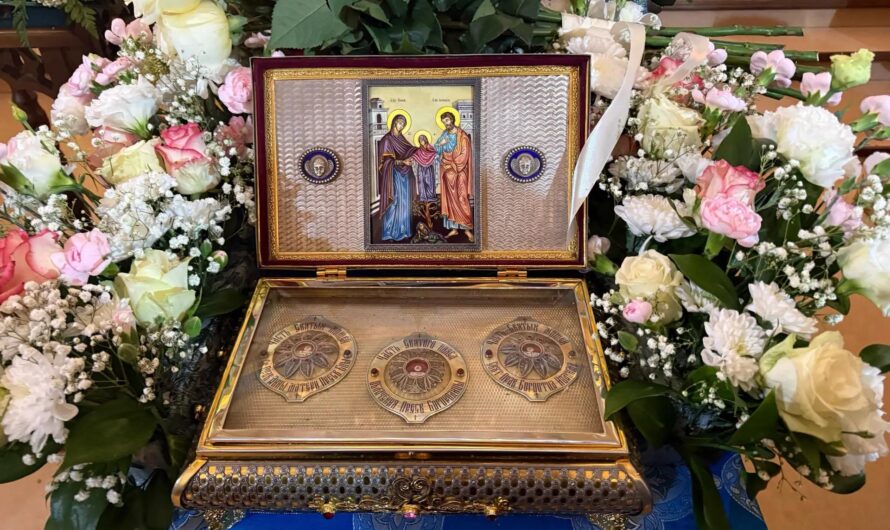 Евгений Солнцев встретил ковчег с частицей Пояса Пресвятой Богородицы