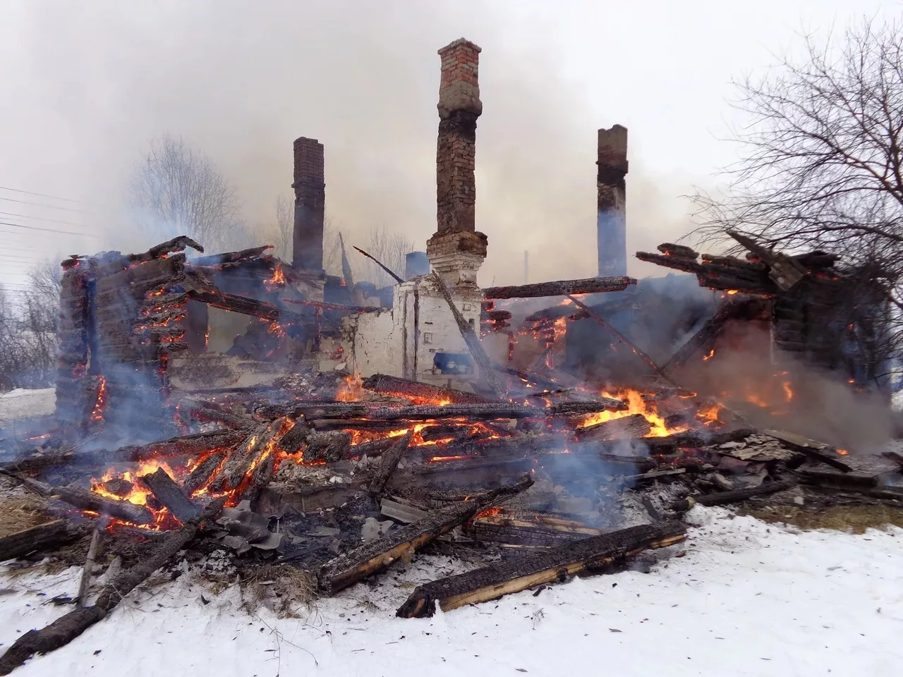 В январе на территории Ташлинского района произошло четыре пожара