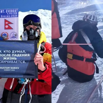 Рустам Набиев поднялся на Эверест без помощи ног: удивительный подвиг