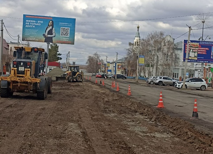 В Сорочинске идет ремонт дорог