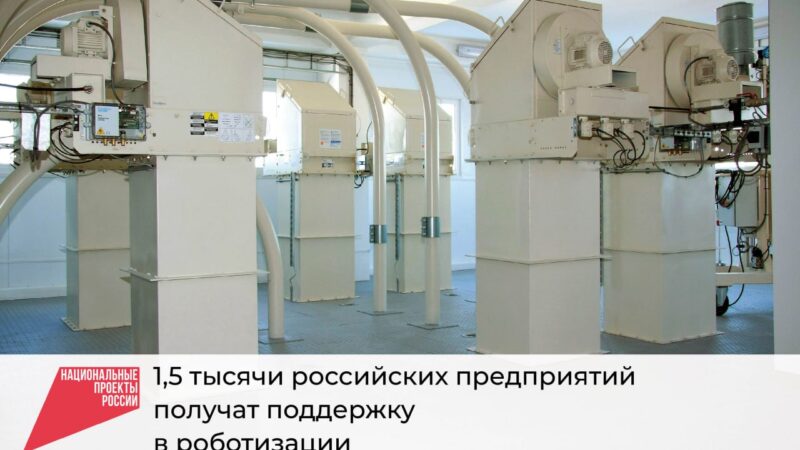 1,5 тысячи российских предприятий получат поддержку в роботизации