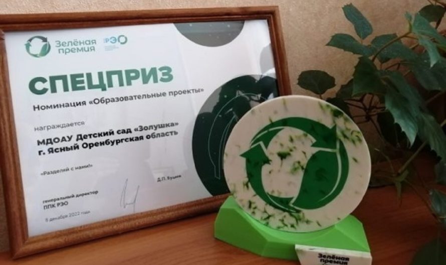 Детский сад «Золушка» Ясного получил награду «Зеленой премии»