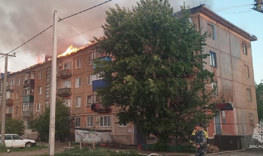Несколько часов боролись оренбургские пожарные с пожаром в поселке Светлый