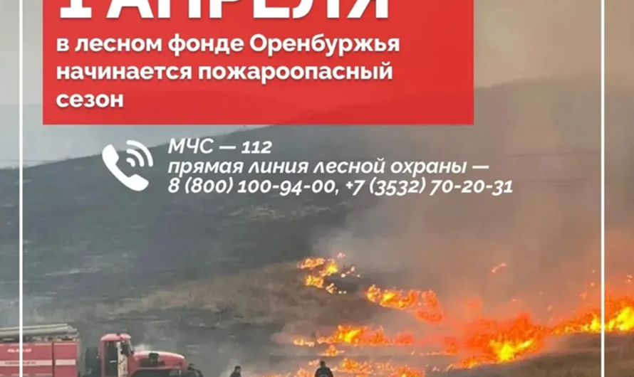 В Оренбуржье с 1 апреля стартовал пожароопасный сезон