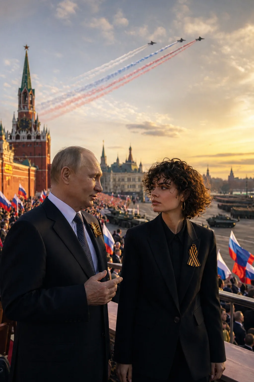 Пример AI-фото к 9 Мая в стиле Пленка Победы