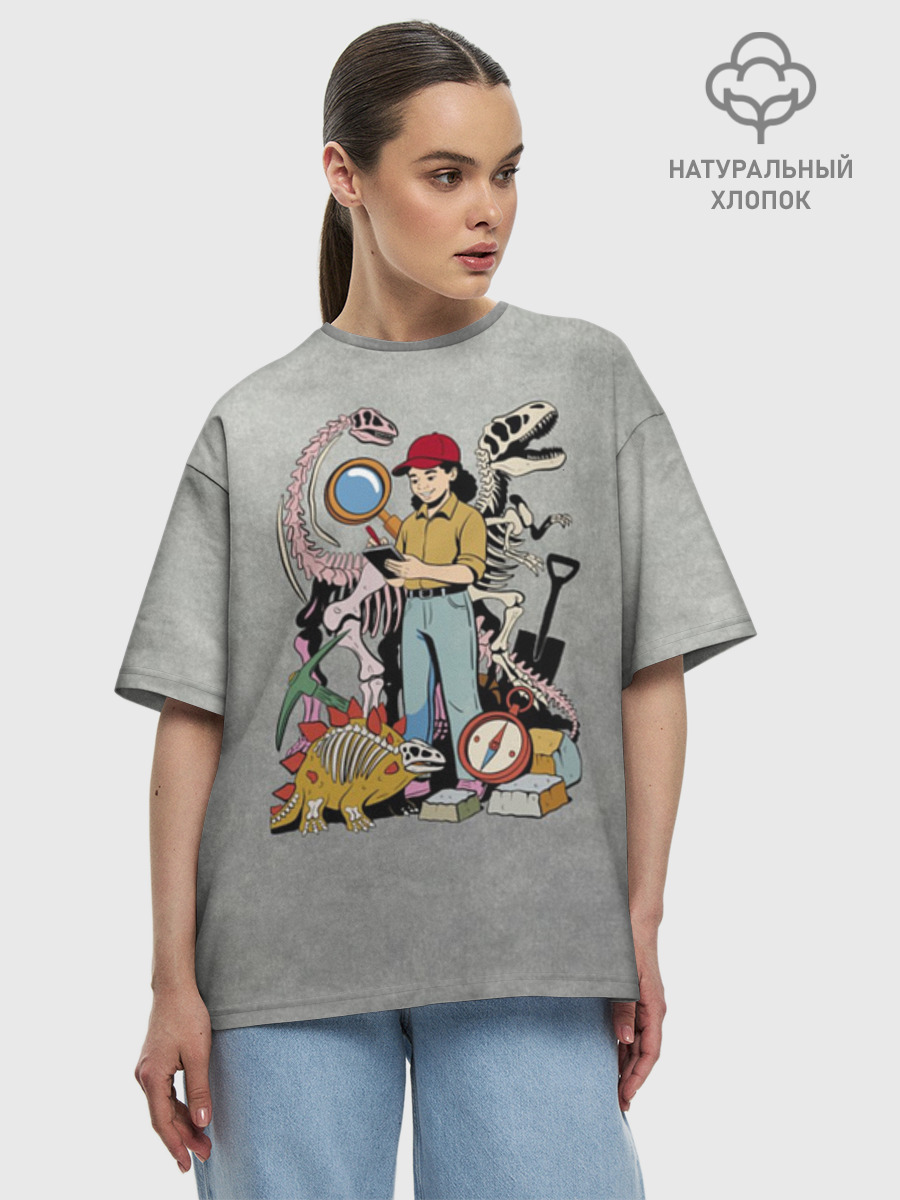 Футболка женская оверсайз из хлопка, 3XS