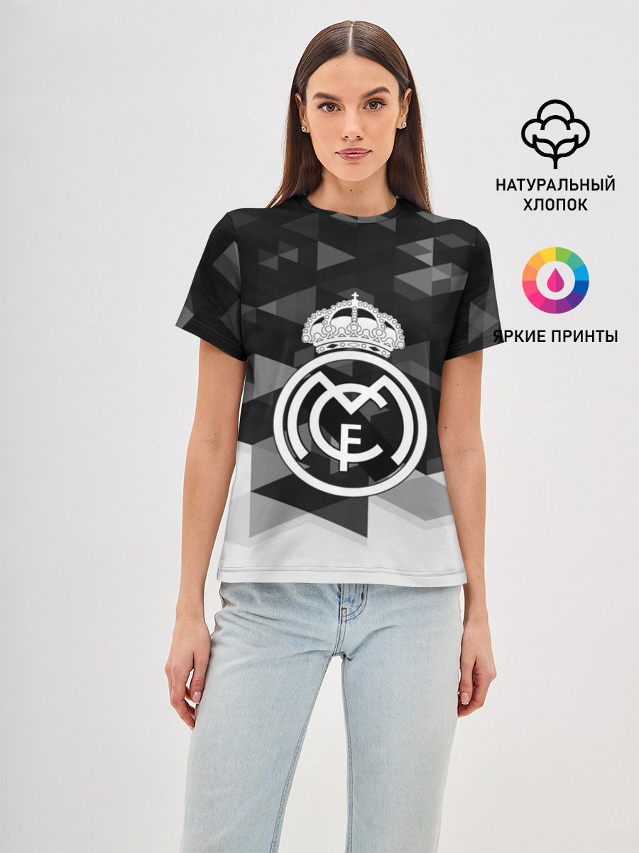 FC Real Madrid sport geometry — Женская базовая футболка