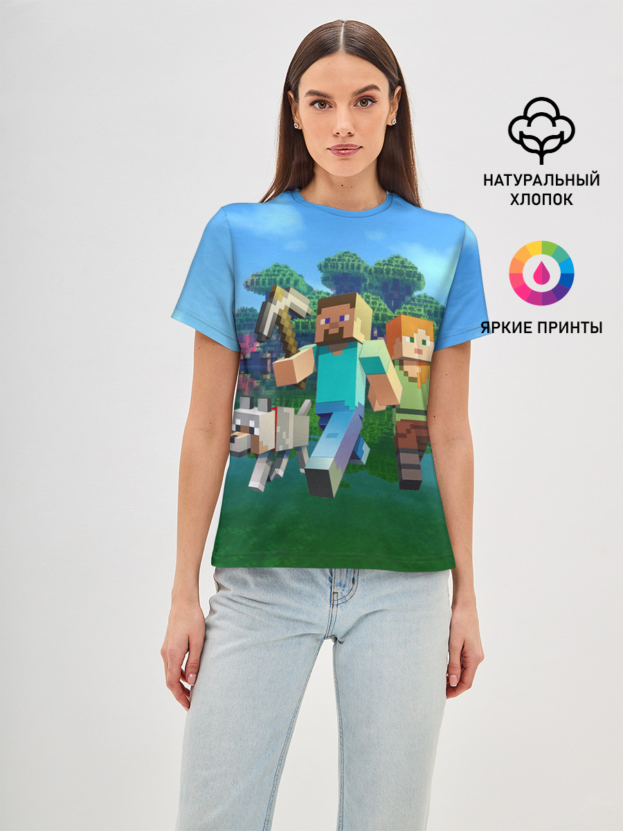 minecraft — Женская базовая футболка