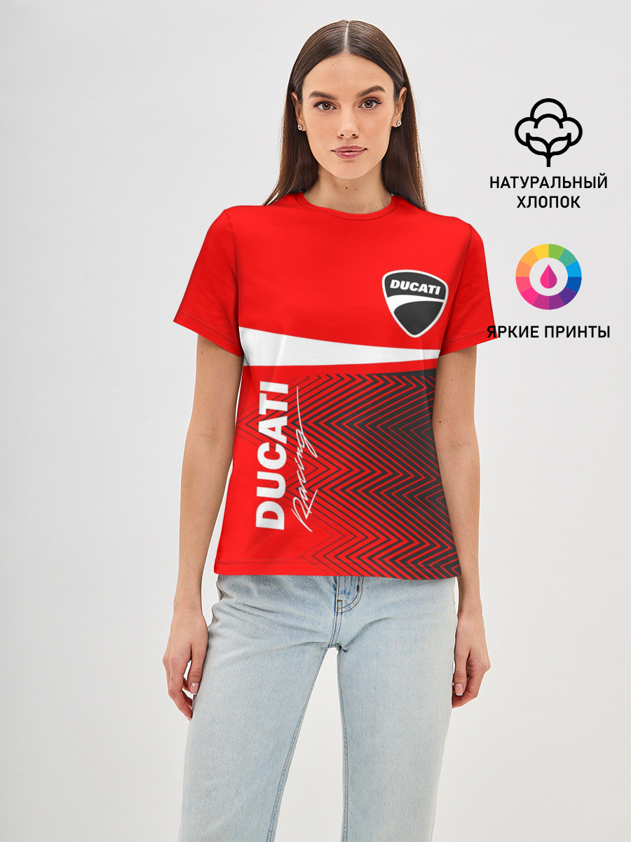 DUCATI / ДУКАТИ / MOTOSPORT — Женская базовая футболка