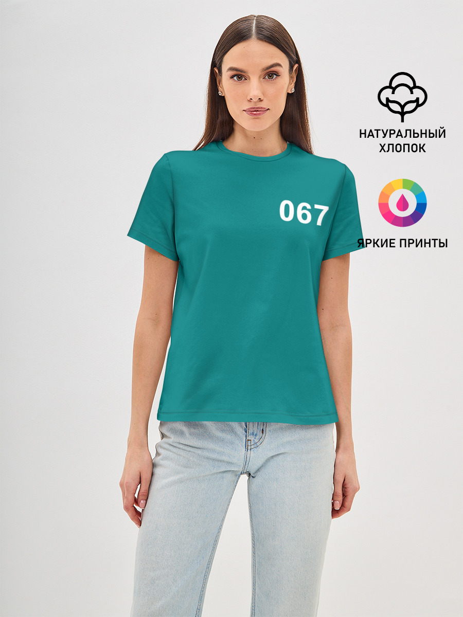 Игра в кальмара: Кан Сэ Бёк 067 — Женская базовая футболка