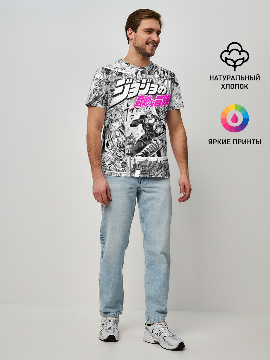 Чернобелый комикс джоджо