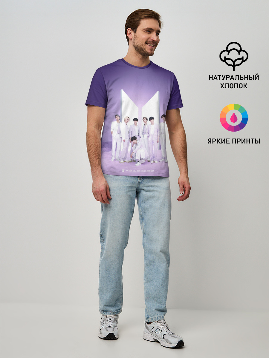 BTS. Purple — Мужская базовая футболка