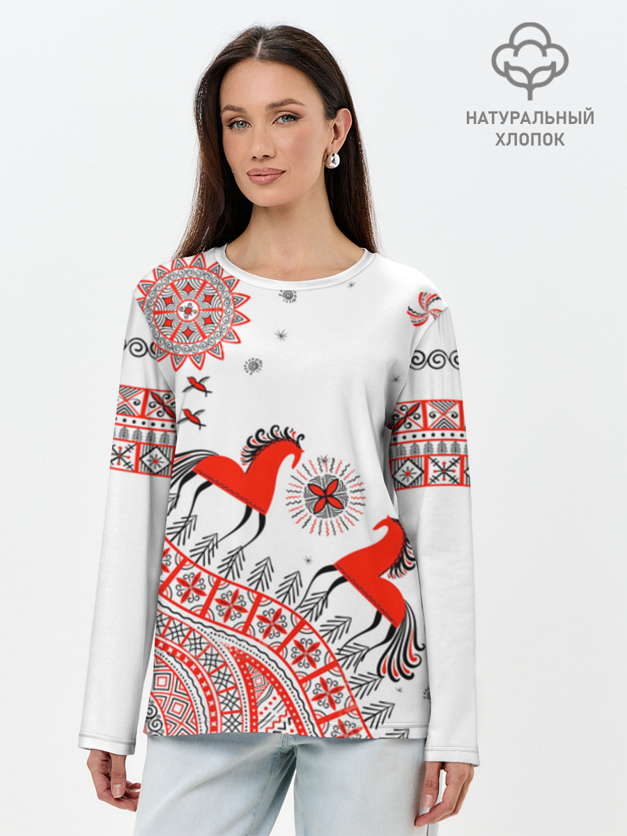 Лонгслив женский из хлопка