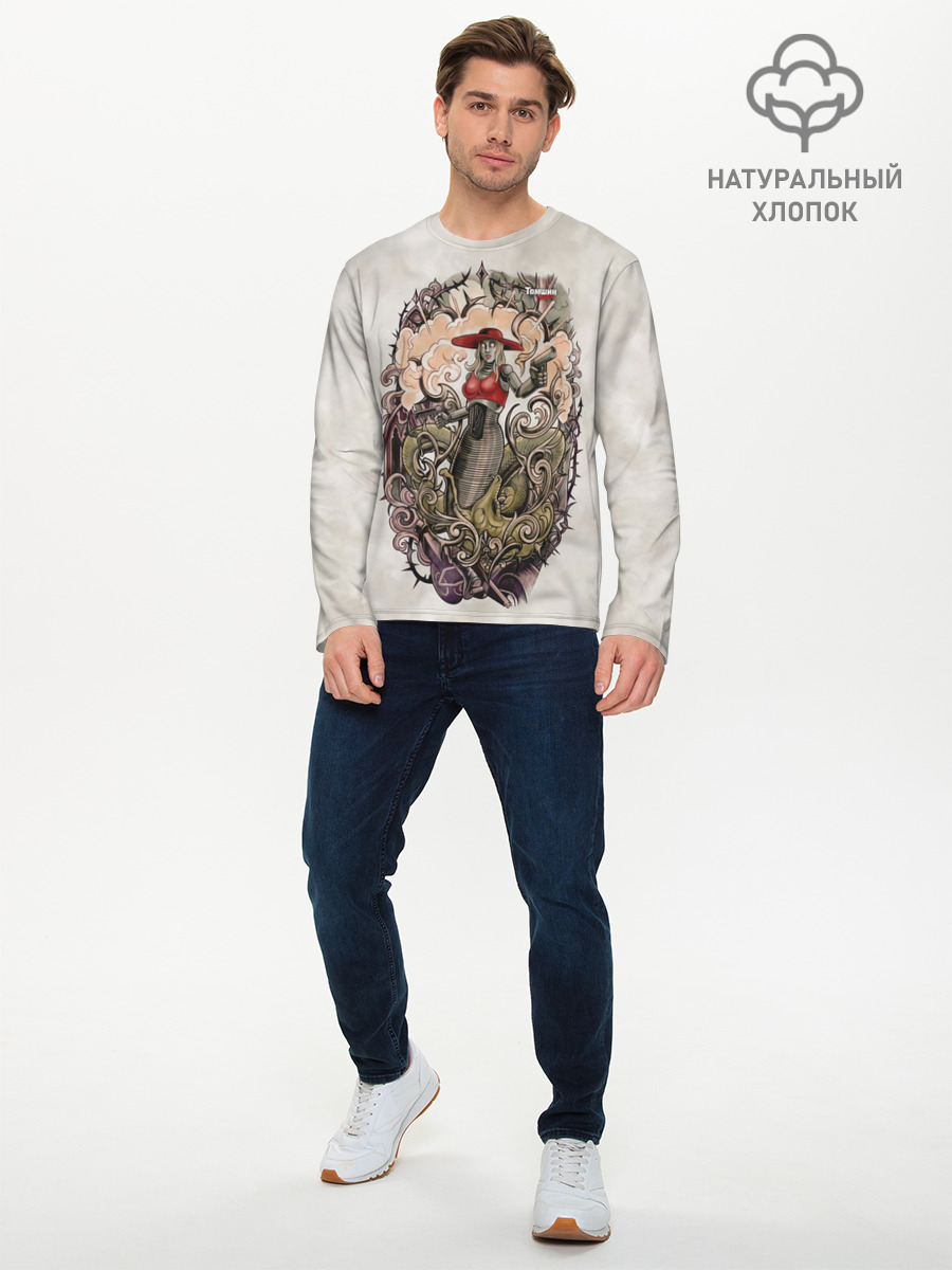 Лонгслив мужской из хлопка, 2XS