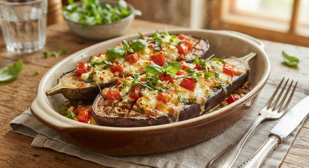 Баклажаны запеченные в духовке с сыром