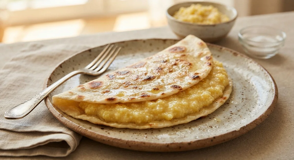 Башкирский кыстыбый с пшёнкой